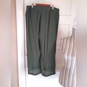 Zac&Rachel cropped army green pant